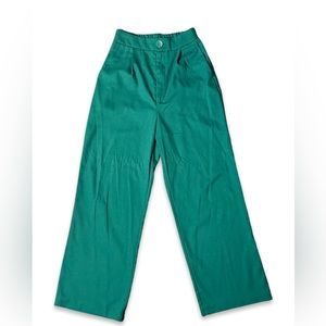 stradivarius green pants size 4